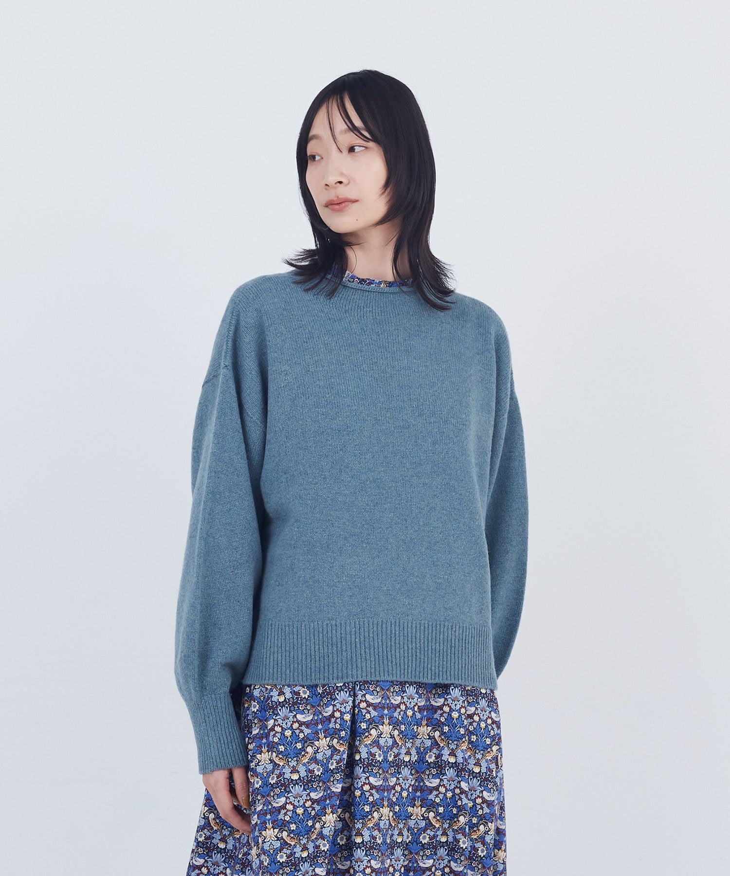 ロールカラーパフスリーブニット｜BIGI online store - ビギ