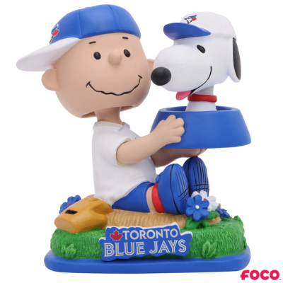 Charlie Brown & Snoopy Peanuts Dual Mini Bighead MLB Bobbleheads