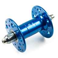 PHILWOOD* Pro high flange track hub front (purple) - BLUE LUG