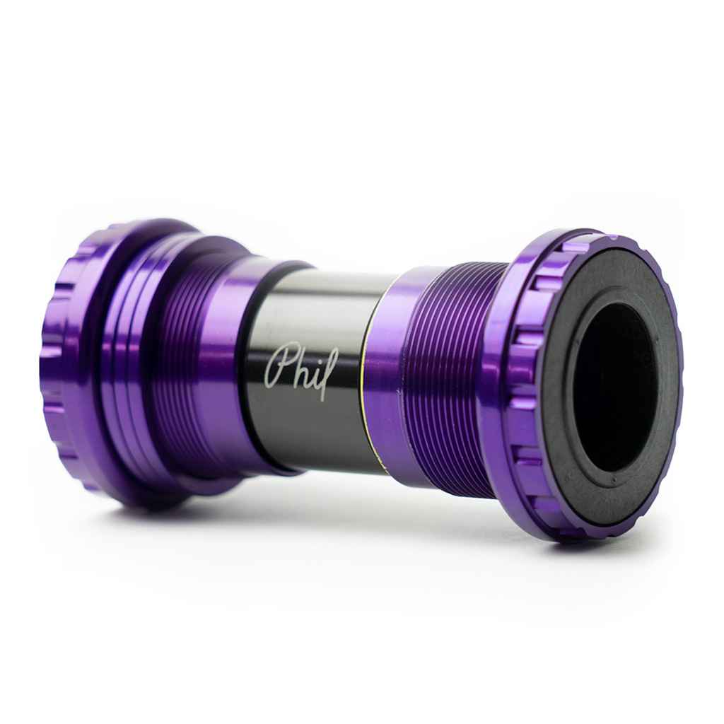 PHILWOOD* outboard bottom bracket (aluminum/purple) - BLUE LUG