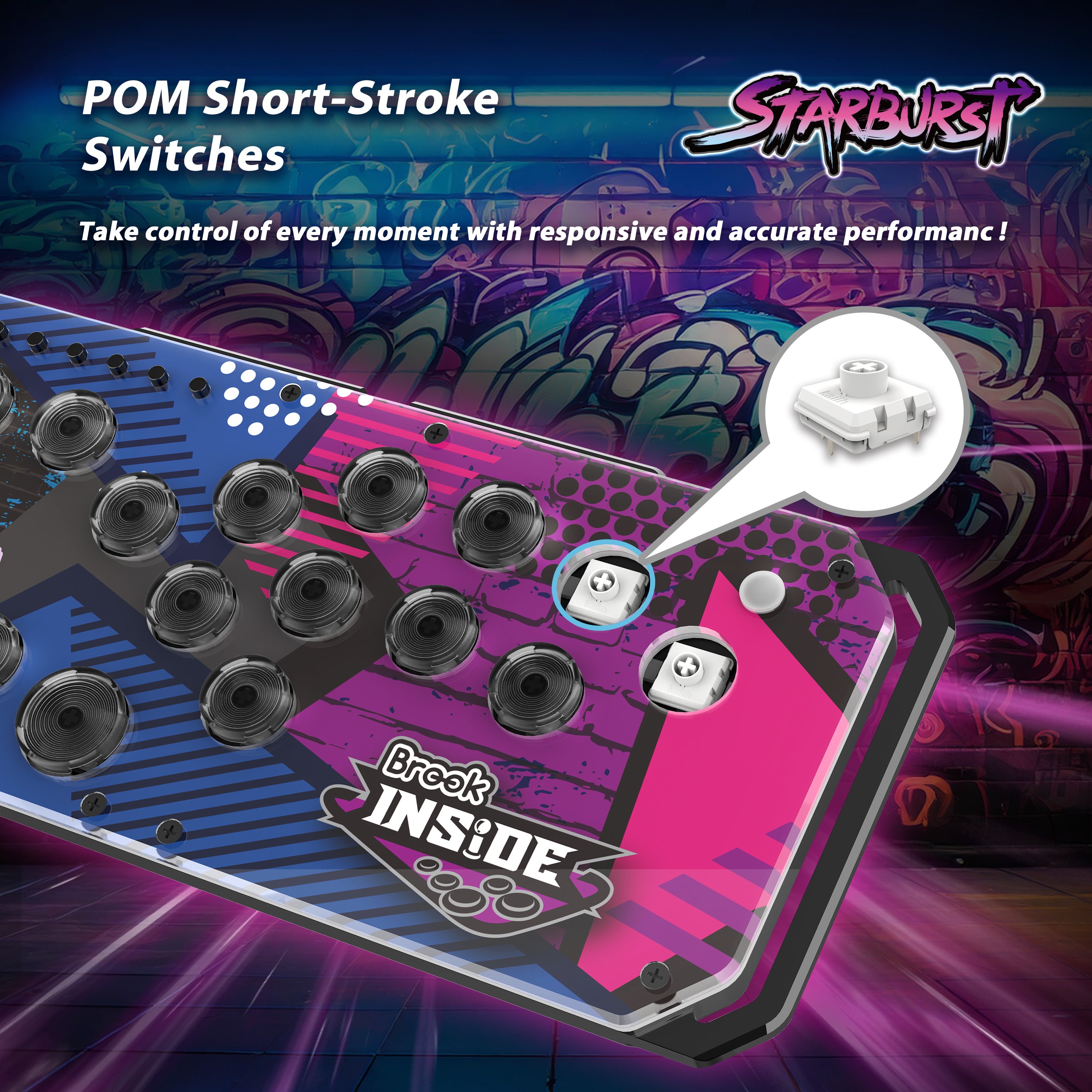 Brook Fighter Starburst All-Button Arcade Controller(Free Gift