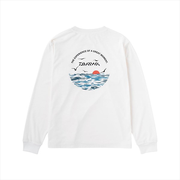 ダイワ DE-8523 グラフィックロングTシャツ サンライズ(L ホワイト