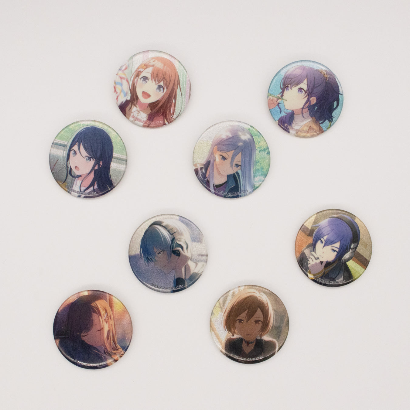 プロセカ 奏 缶バッジ 41A 40点 グリッター缶バッジ イベントイラスト