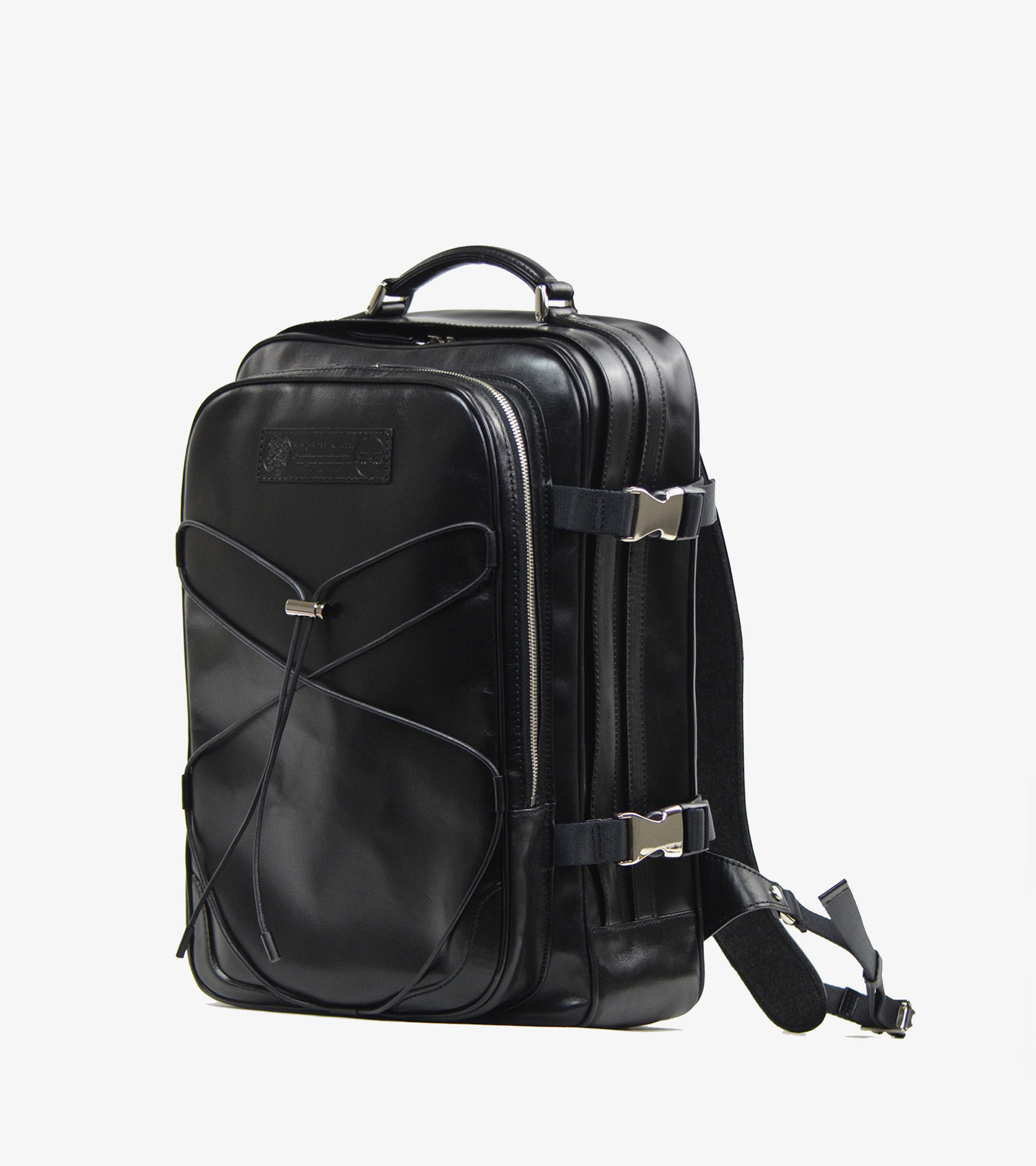 THE WARMTHCRAFTS】BLACK シボ革 tote-BAG