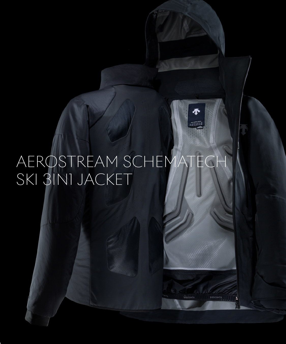 DESCENTE ROGUE スキーウェア XL ブラック DESCENTE ROGUE スキー