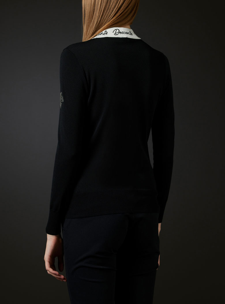 LUXE】シースルー切替モックネックニット【アウトレット】 | デサント