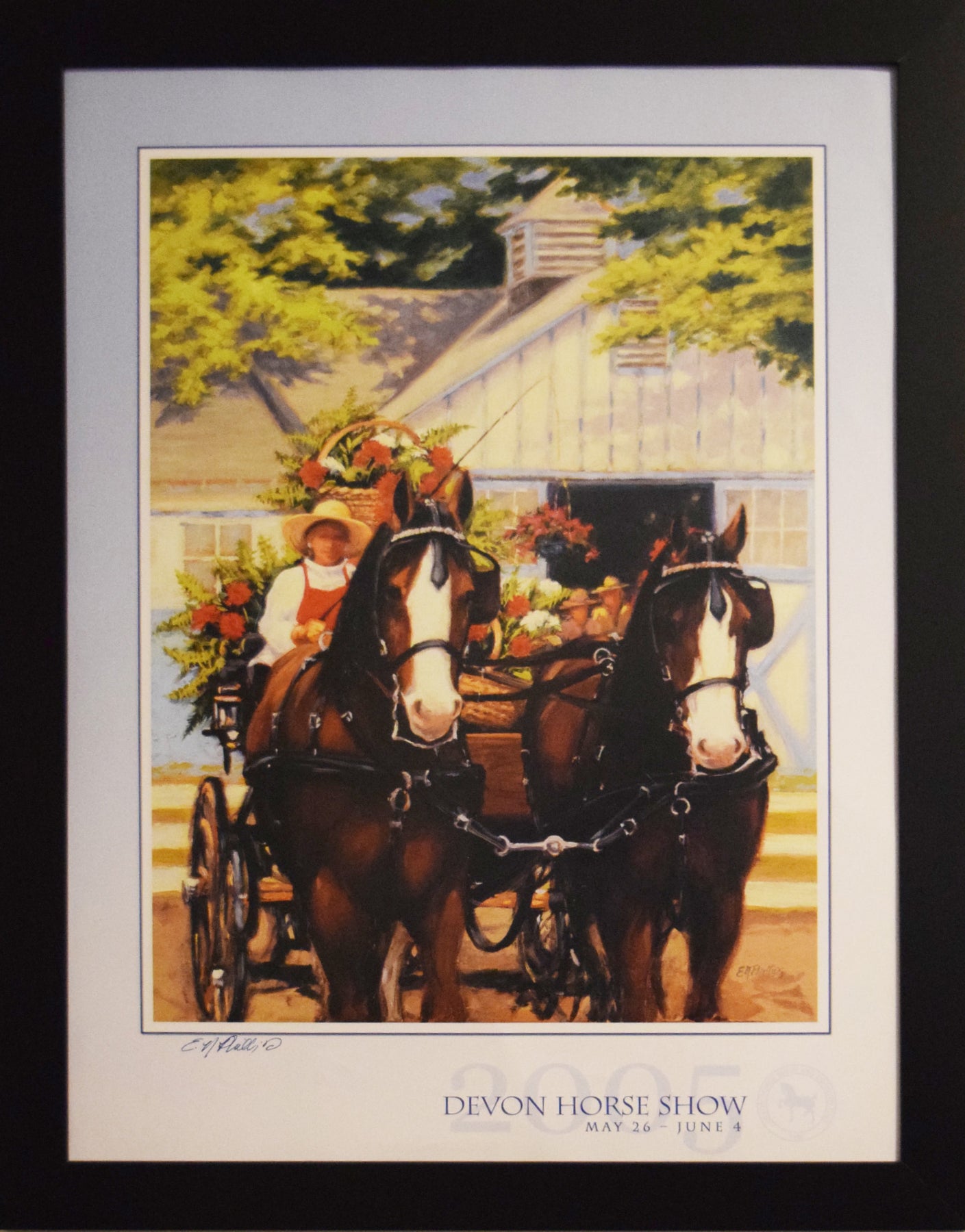 2005 Poster by artist Elise Philips – Devon Horse Show Souvenirs