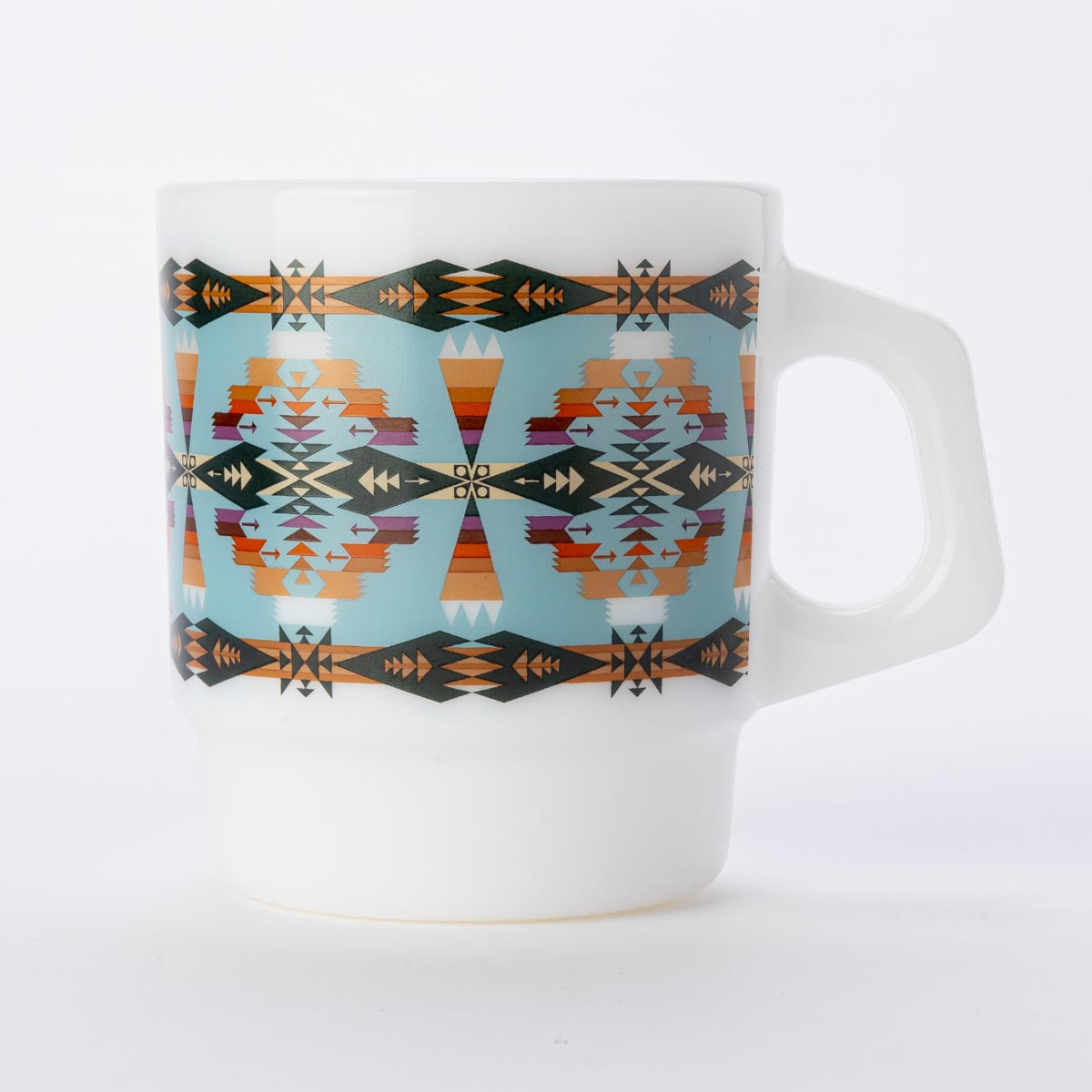 Fire-King スタッキングマグ PENDLETON [ツーソン] ミルクホワイト