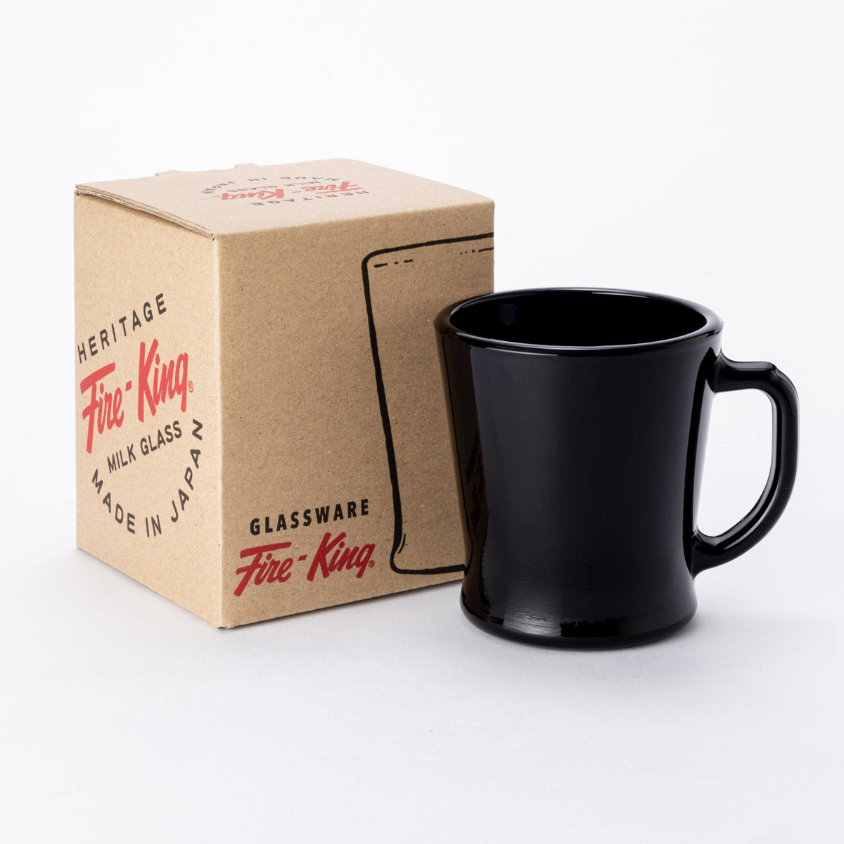 Fire-King Dハンドルマグ ブラック – Fire-King Japan ONLINE STORE