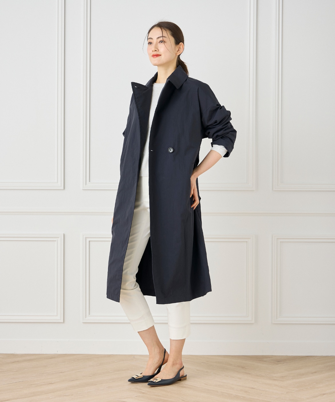 ナイロンタッサートレンチコート｜7-IDconcept.（セブンアイディ