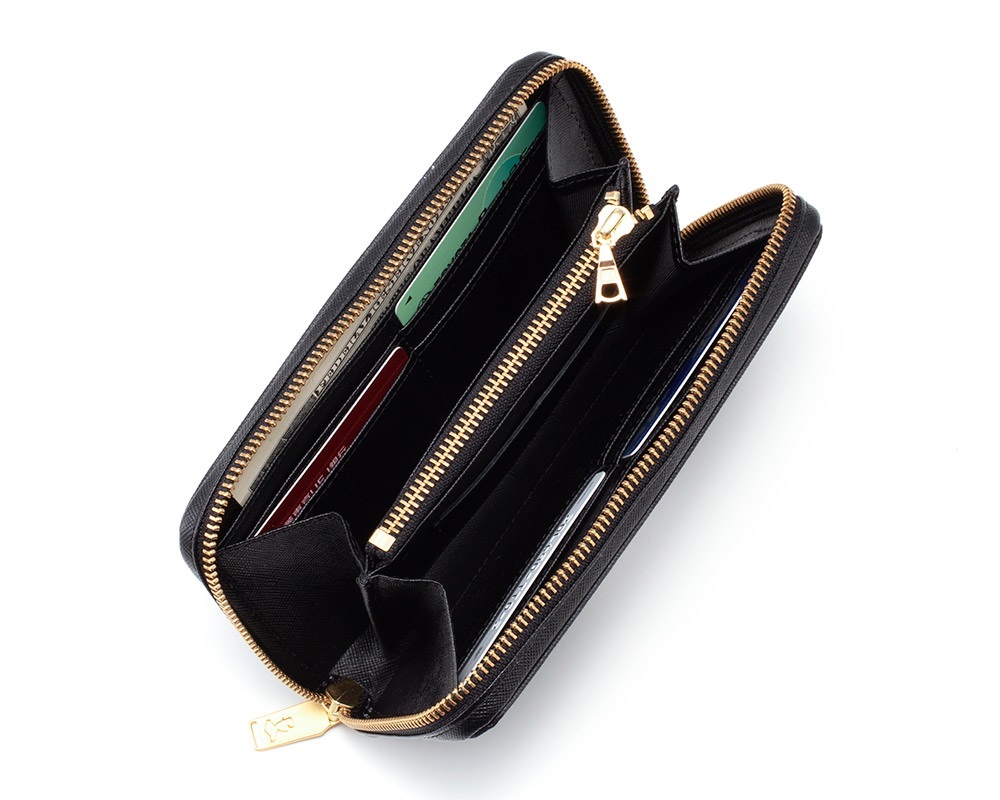 GENTIL BANDIT ラウンドジップロングウォレット ブラックカモ|GENTIL