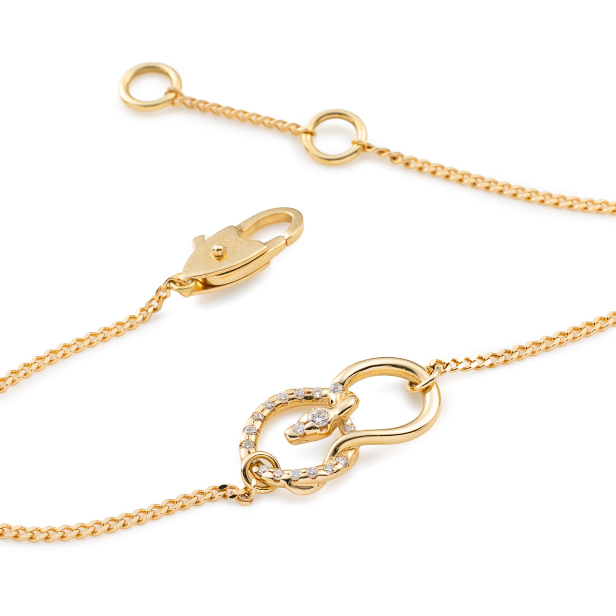 K18 SNAKE KNOT ダイヤモンド ブレスレット