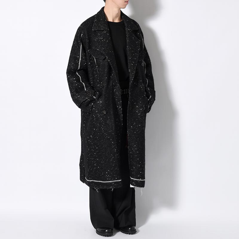 CROSS STITCH ARTISAN COAT -BLACK(NEP)- | IN ONLINE STORE