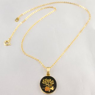 ネックレス 伝統工芸 純金（ぞうがん） K24使用 オータニ 誕生花 キク