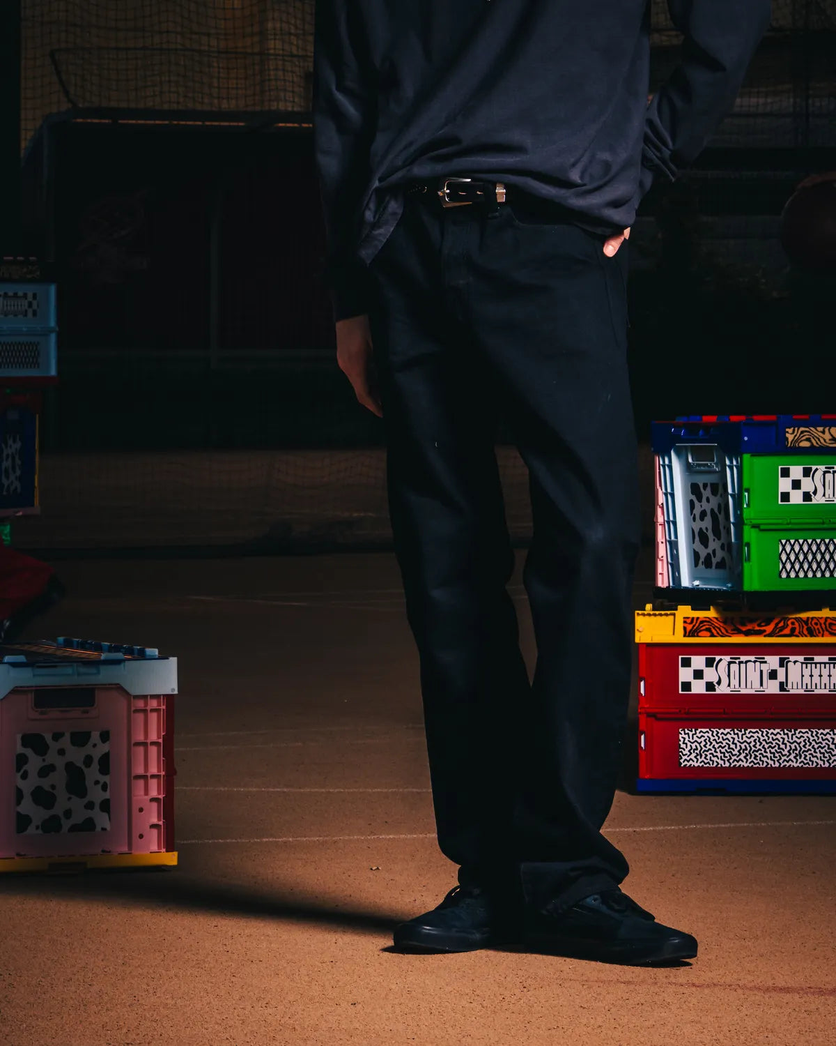 SAINT M×××××× (セントマイケル) / BLACK DENIM PANTS / STRAIGHT