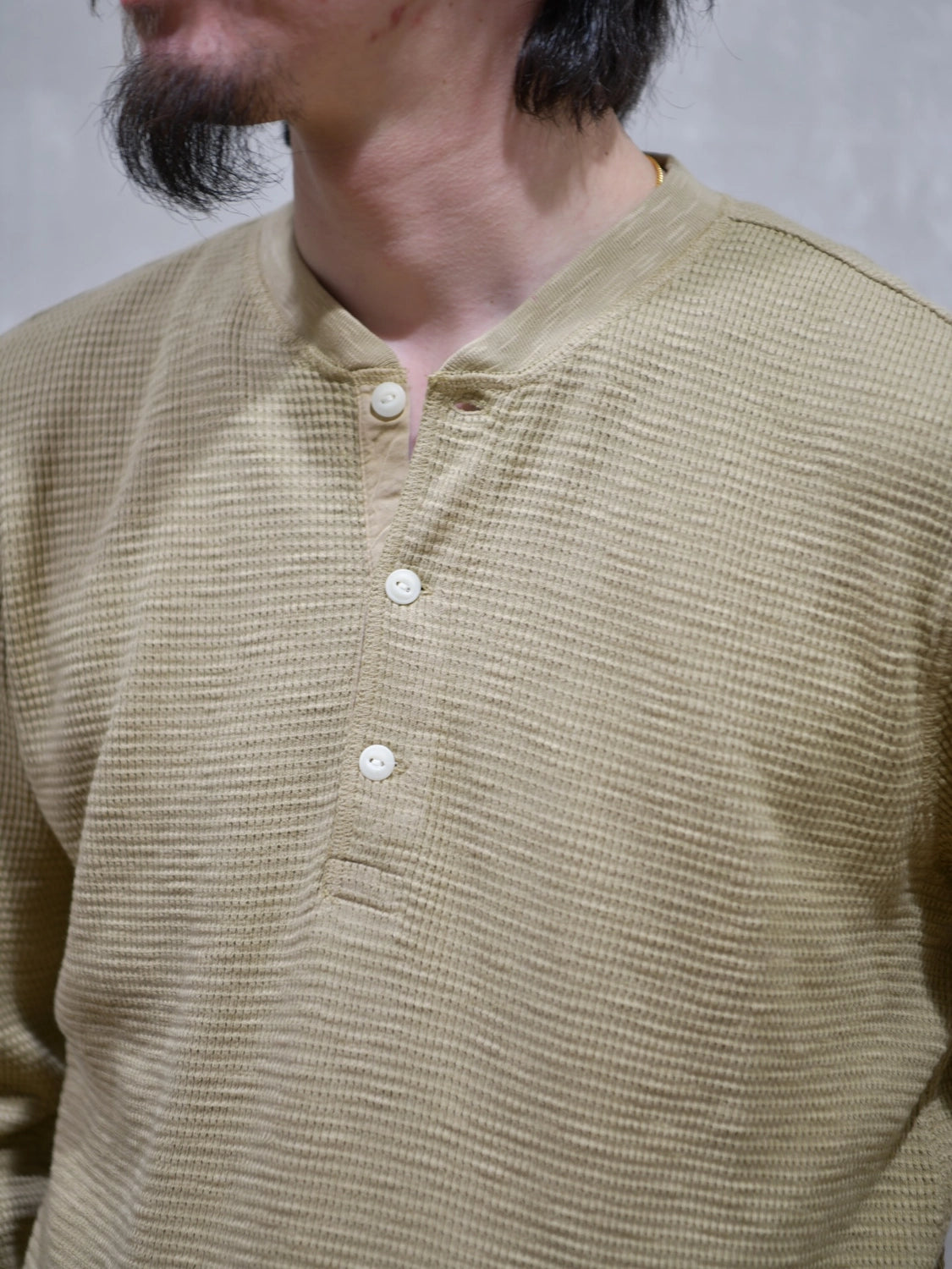 RRL (ダブルアールエル) ガーメントダイド ワッフルニット ヘンリー