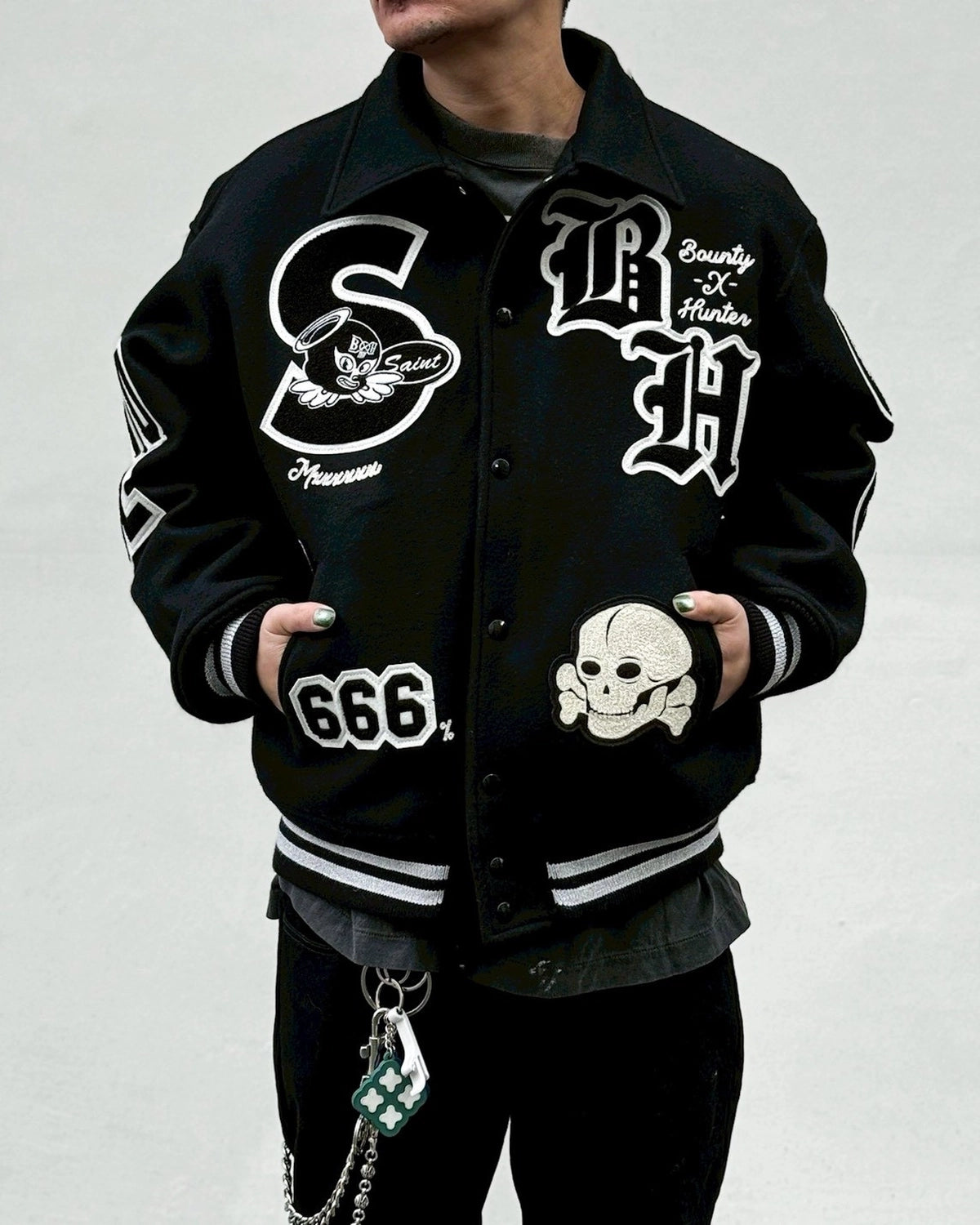 SAINT M×××××× (セントマイケル) / × BOUNTY HUNTER BH_VARSITY JKT