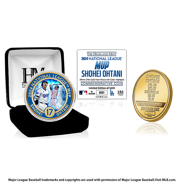 大谷翔平 2023年アメリカンリーグMVP獲得記念ゴールド（メダル） MLB