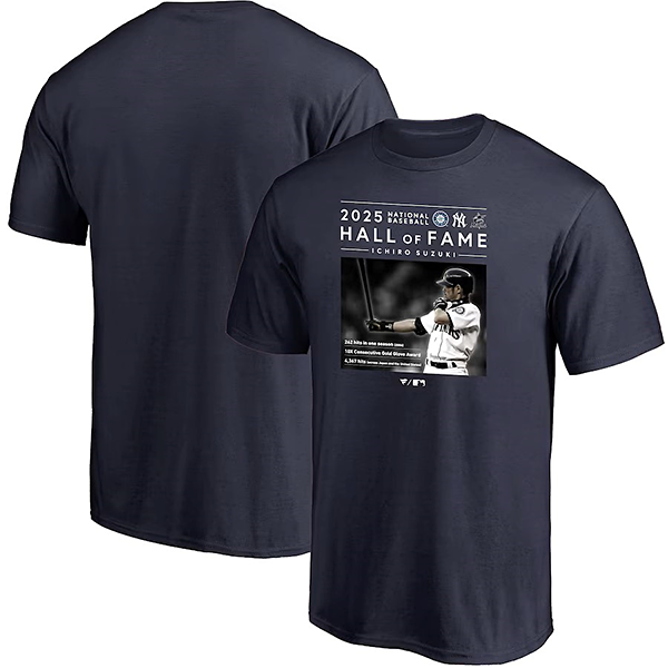 Fanatics イチロー HOF（殿堂入り）記念 Tシャツ グレー(S nocolor