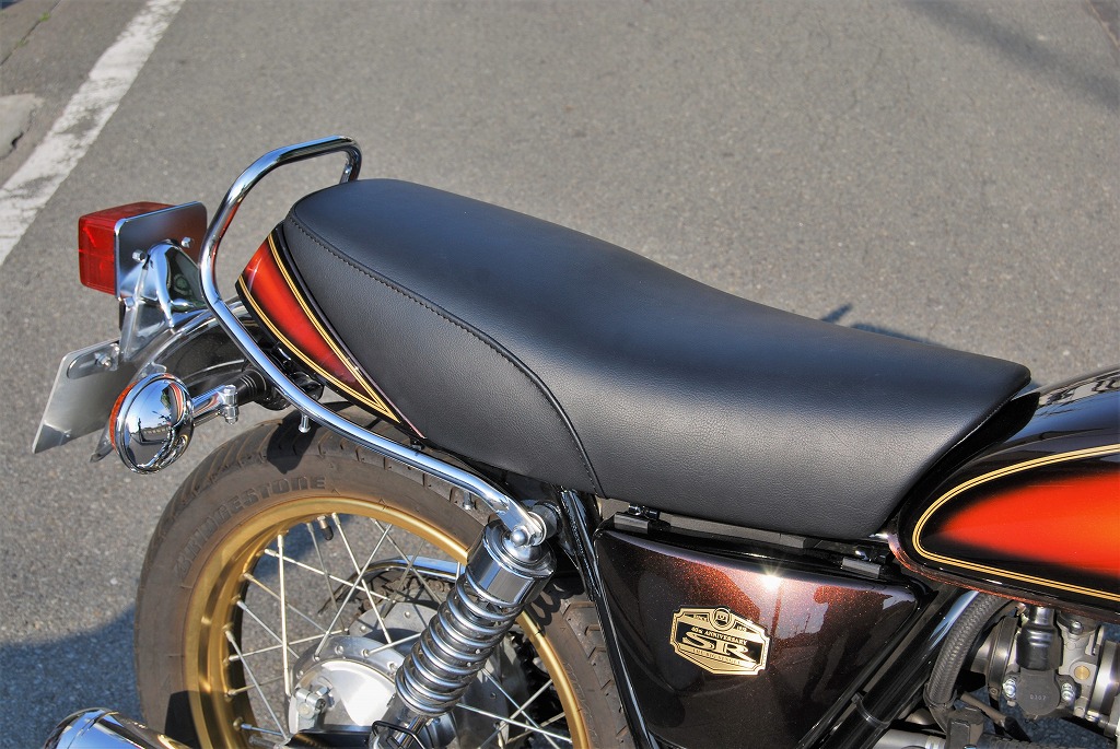 純正カウル対応 ダブルシート B ステッチ SR400｜K＆H