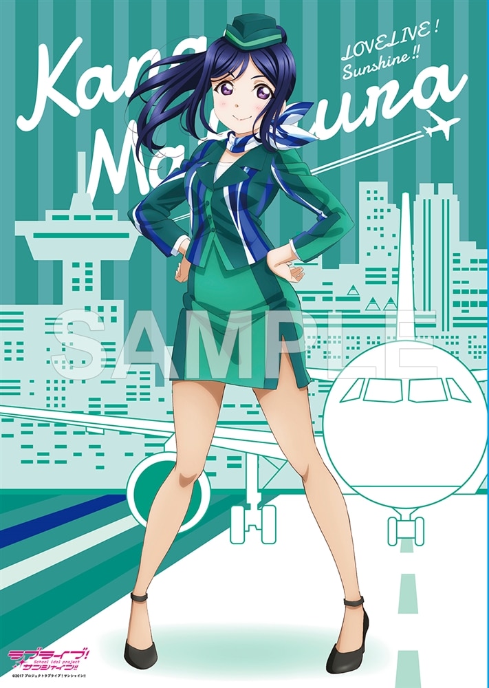 ラブライブ！サンシャイン!! B2タペストリー 松浦果南 CAver.: その他