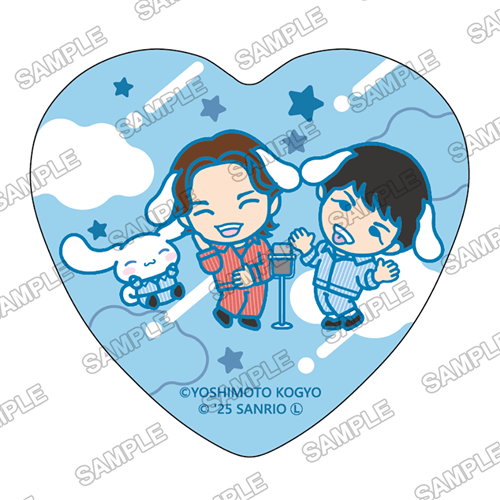 よしもと漫才劇場×シナモロール トレーディングハート缶バッジ: グッズ