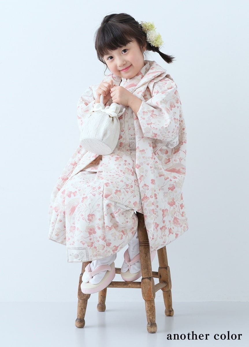 七五三（三歳用）被布・着物セット おめかし ブルー（お取り寄せ品