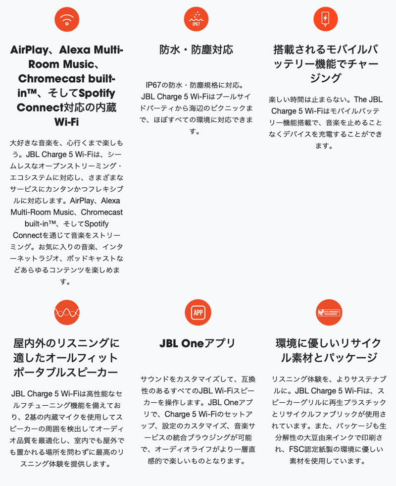 JBL CHARGE 5 Wi-Fi ポータブルスピーカー ブラック – kitcut plus