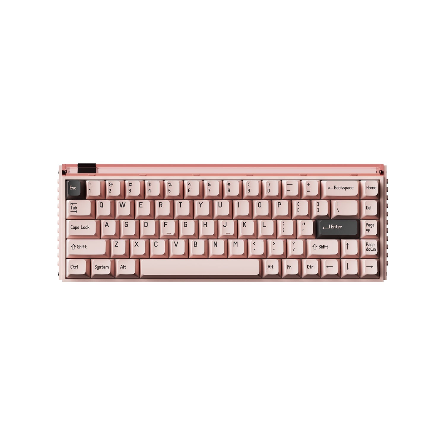 MelGeek MADE68 Pro ゲーミングキーボード Pink 65% 英語配列 有線