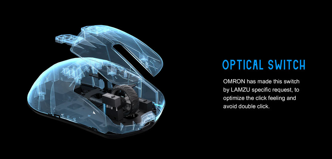 LAMZU Maya X 8Kレシーバー付属 超軽量 約47g ワイヤレスゲーミング