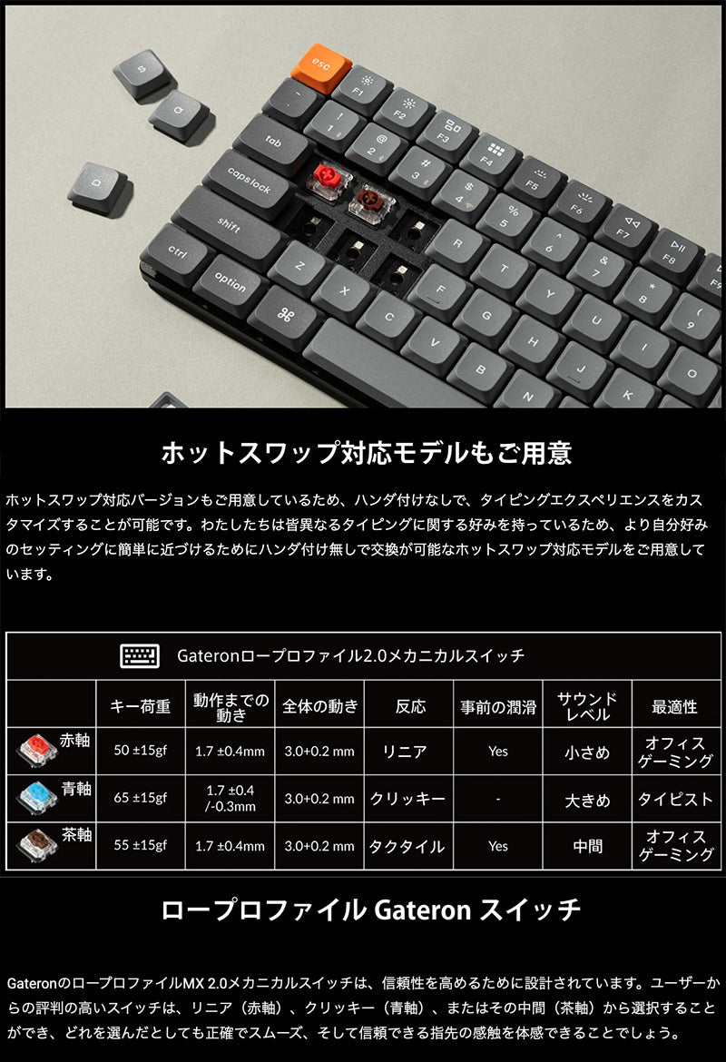 Keychron K3 Max ワイヤレス メカニカルキーボード 日本語配列 ダブル