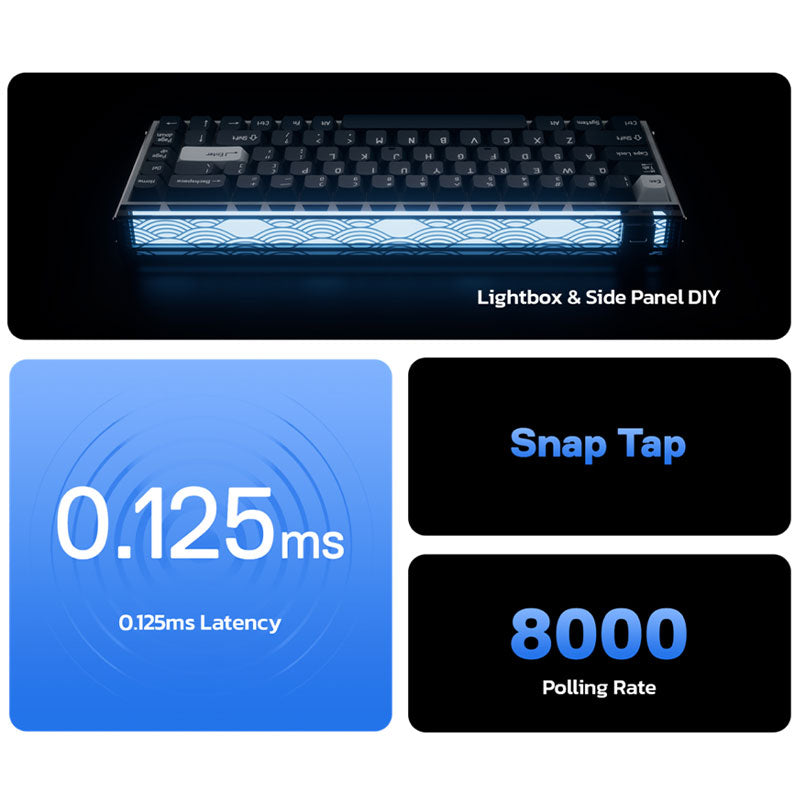 MelGeek MADE84 Pro ゲーミングキーボード 英語配列 75% 有線 8000Hz