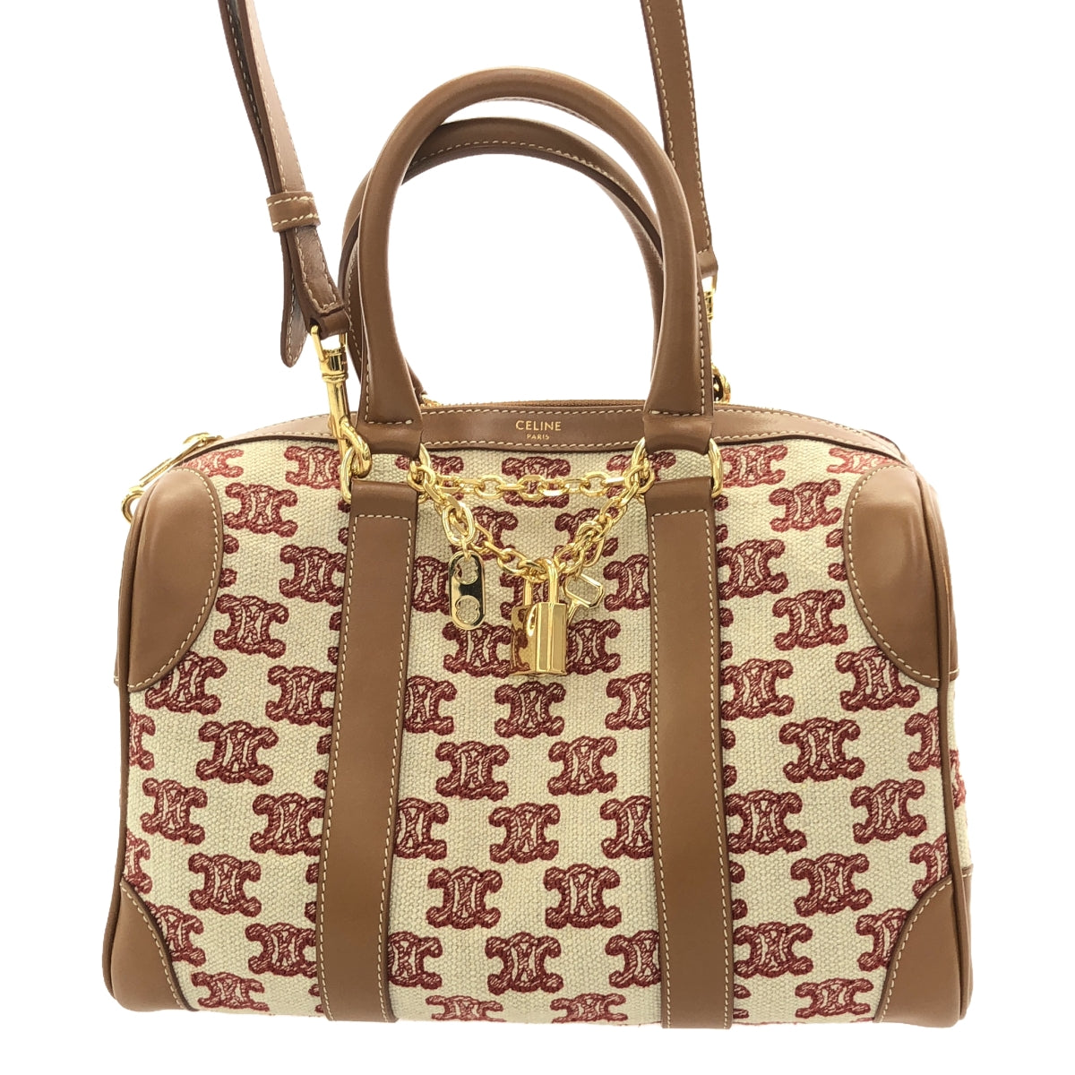 美品】 CELINE / セリーヌ | トリオンフ カーフレザー キャンバス