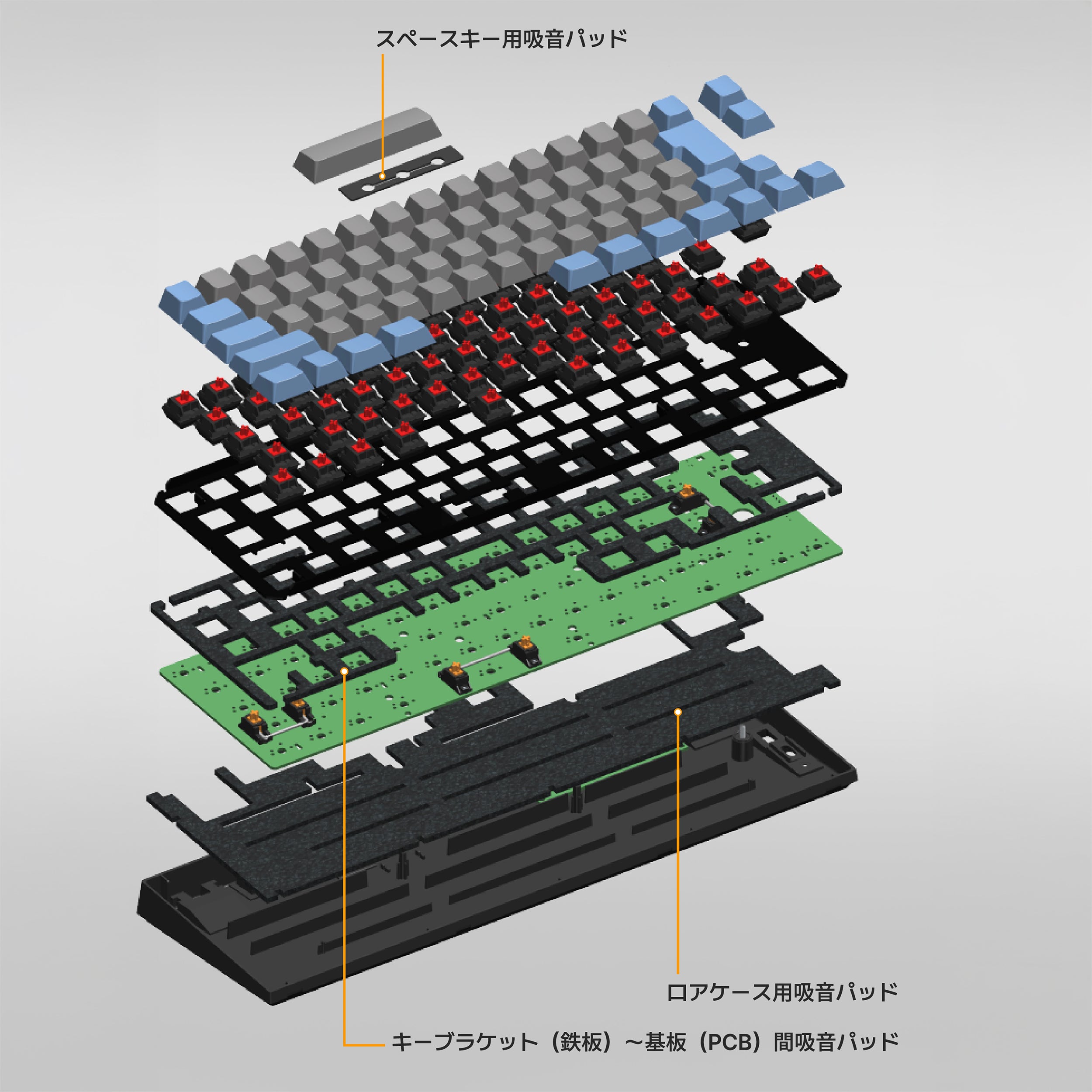 FC660MBT GRAYBLUE 日本語JIS配列（かななし） – LEOPOLDキーボード