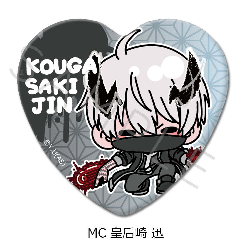 桃源暗鬼」 ハート型缶バッジ 【mochocho】 – MENEGI online store