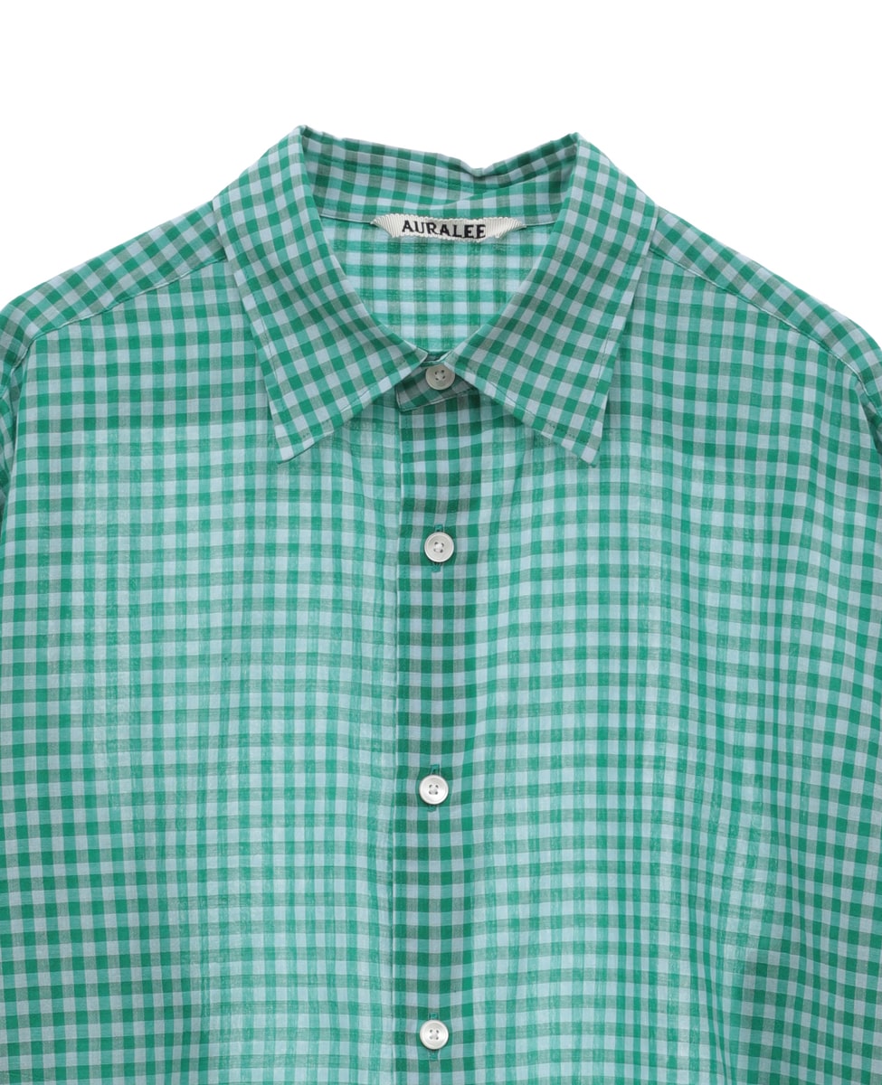 AURALEE/オーラリー】AIRY LIGHT COTTON CHECK BIG SHIRT｜martinique