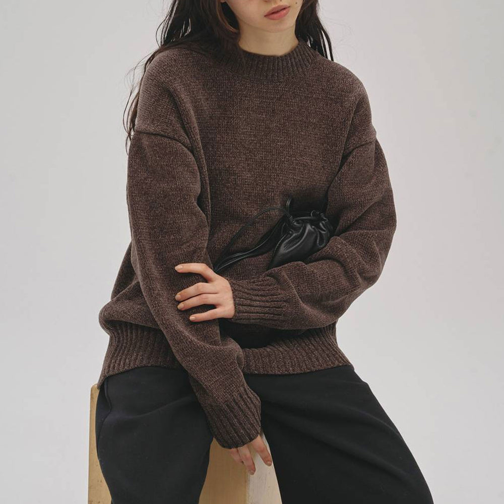 Mallyarn Boyfriend Knit -MOCHA- – OBLIGE