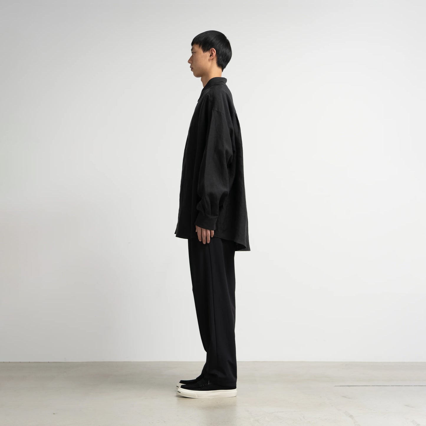 LINEN CUPRO L/S OVERSIZED REGULAR COLLAR SHIRT – OBLIGE