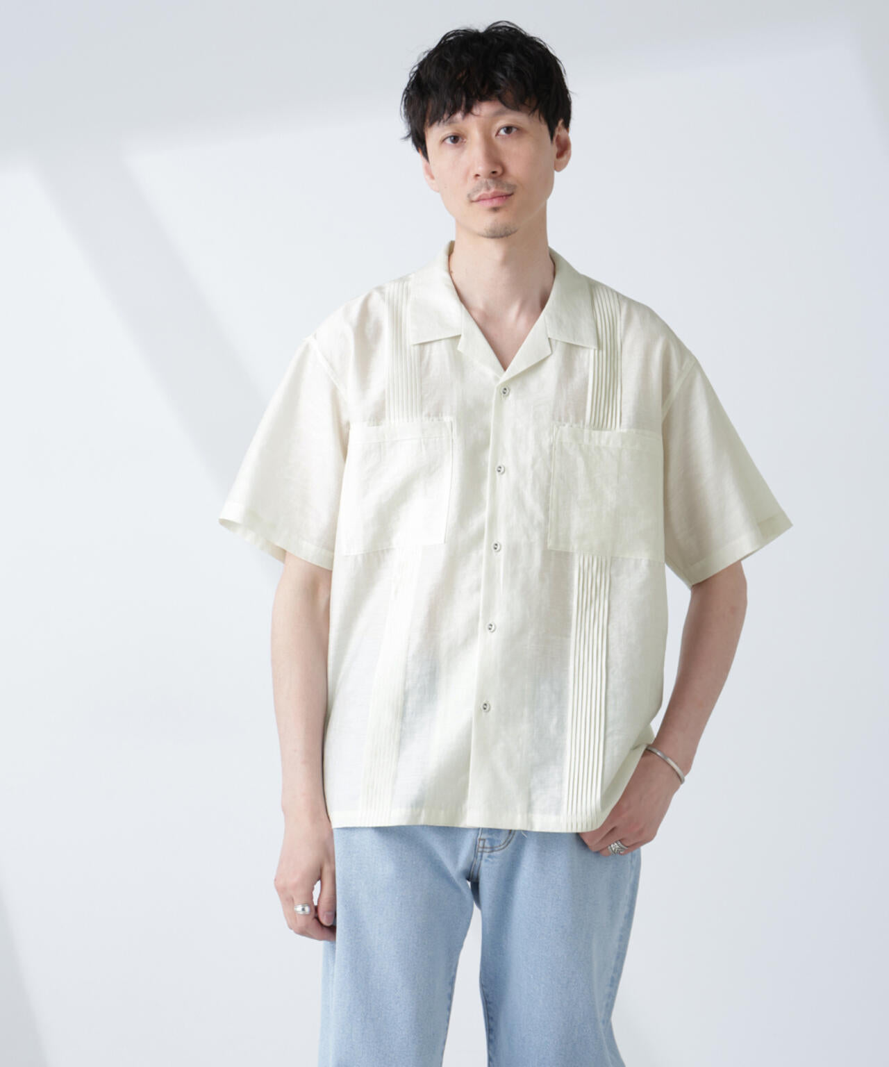 オープンカラー キューバシャツ