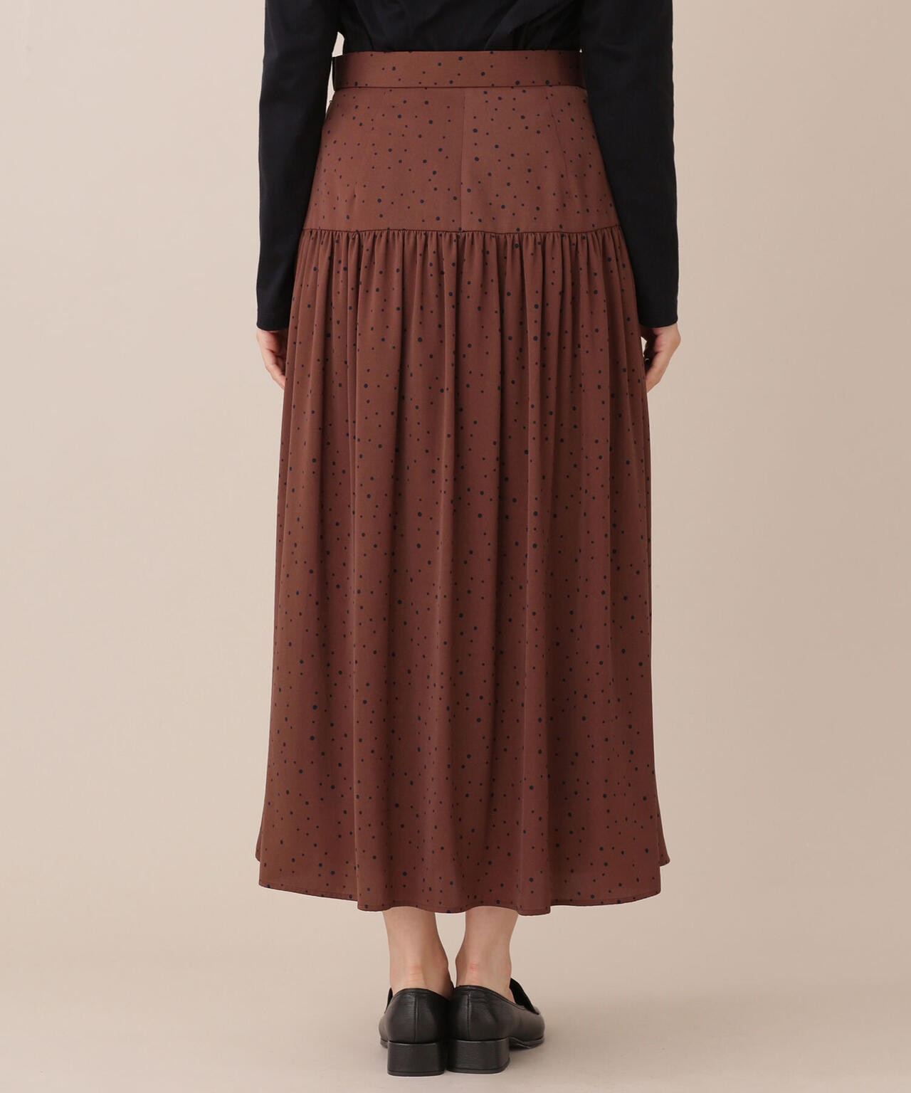 ランダムドットティアードスカート