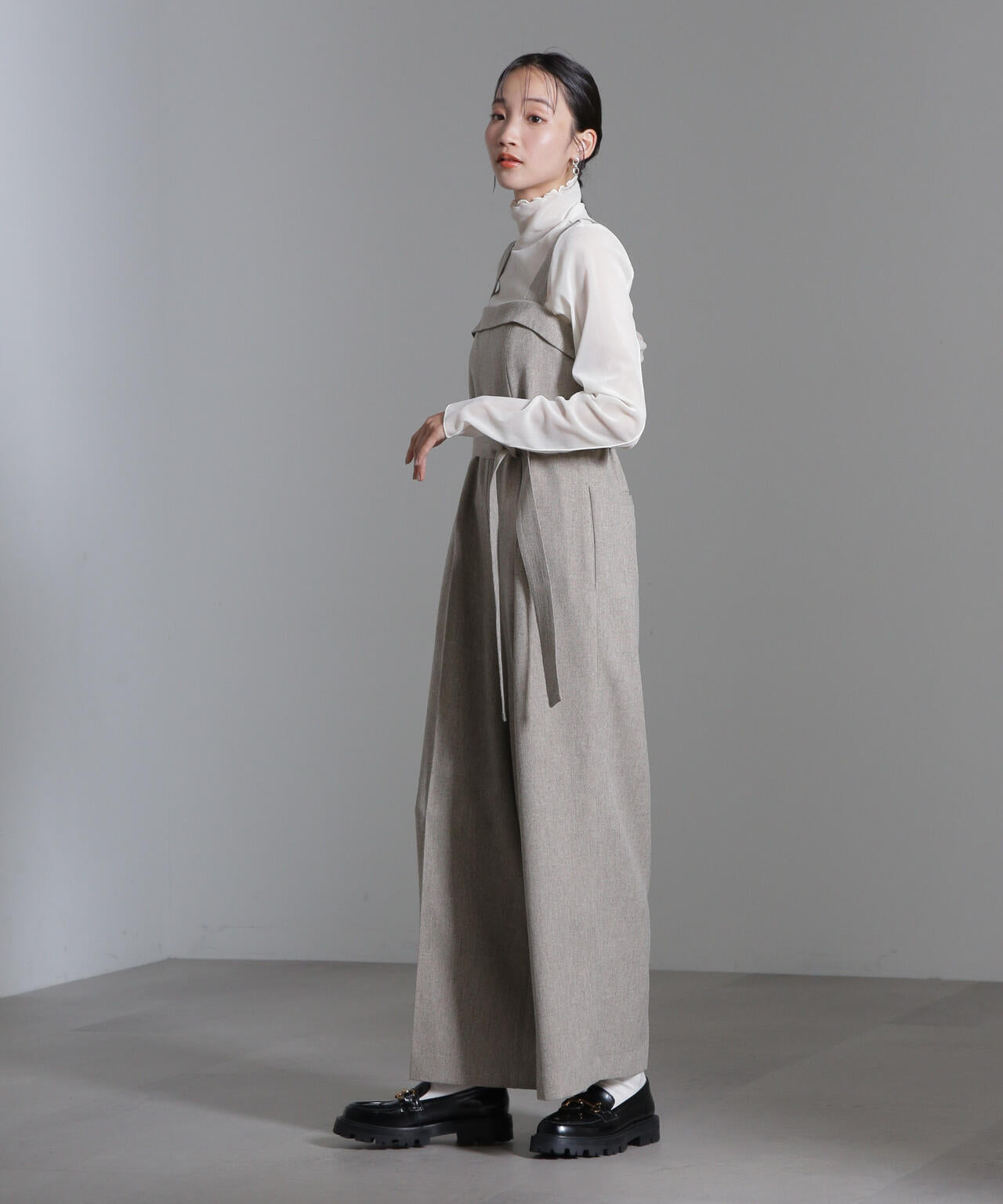 シャークスキン サロペット