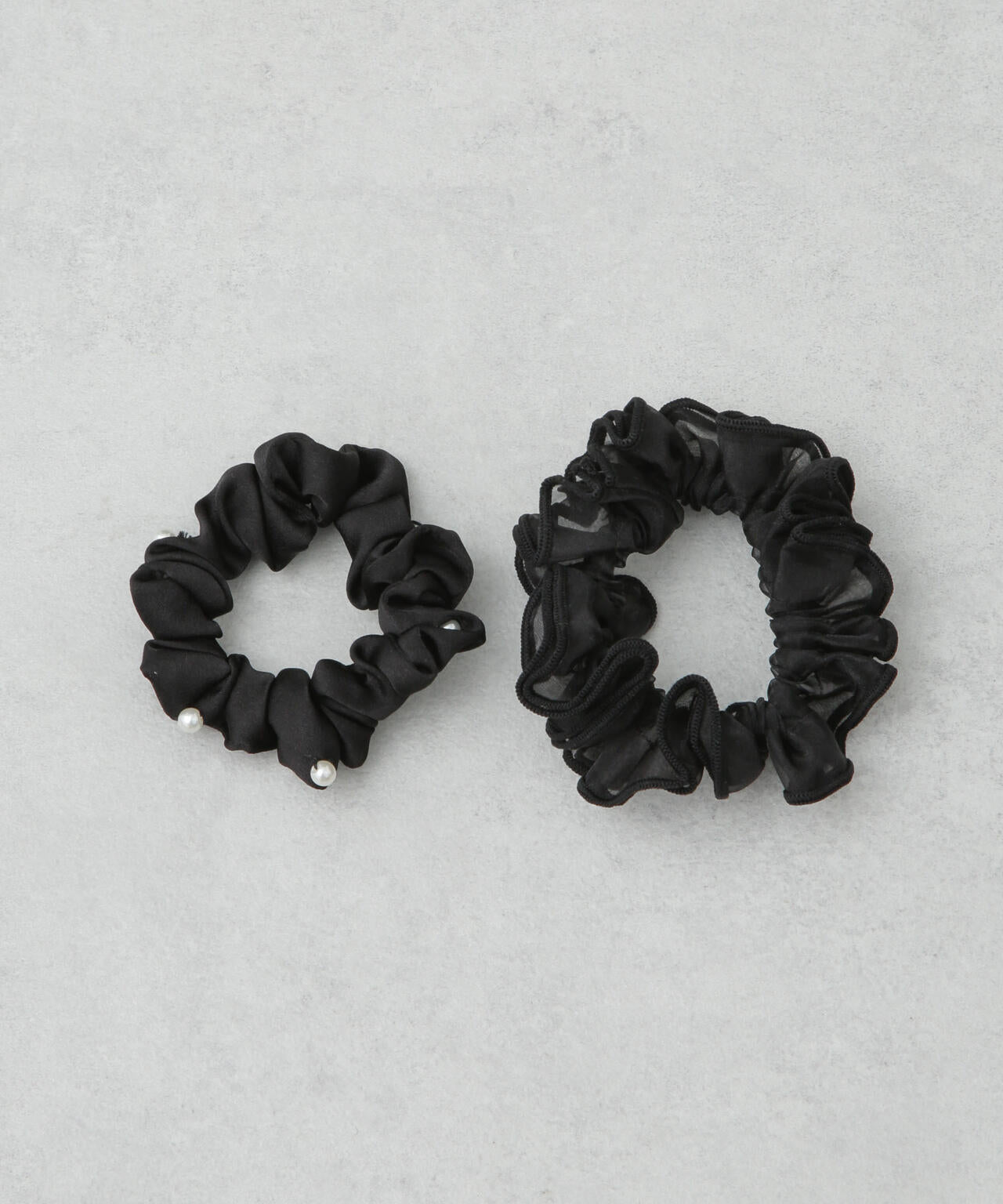 サテン ＆ オーガン シュシュ セット