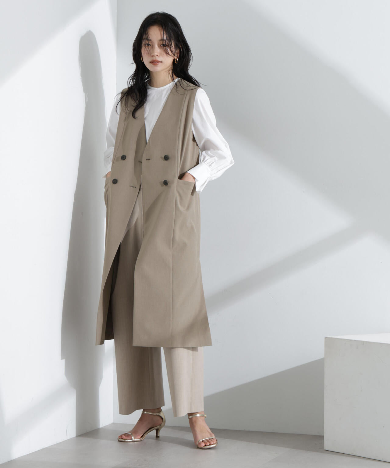 ライトファンクション ロング ダブル ジレ ( セットアップ 可)