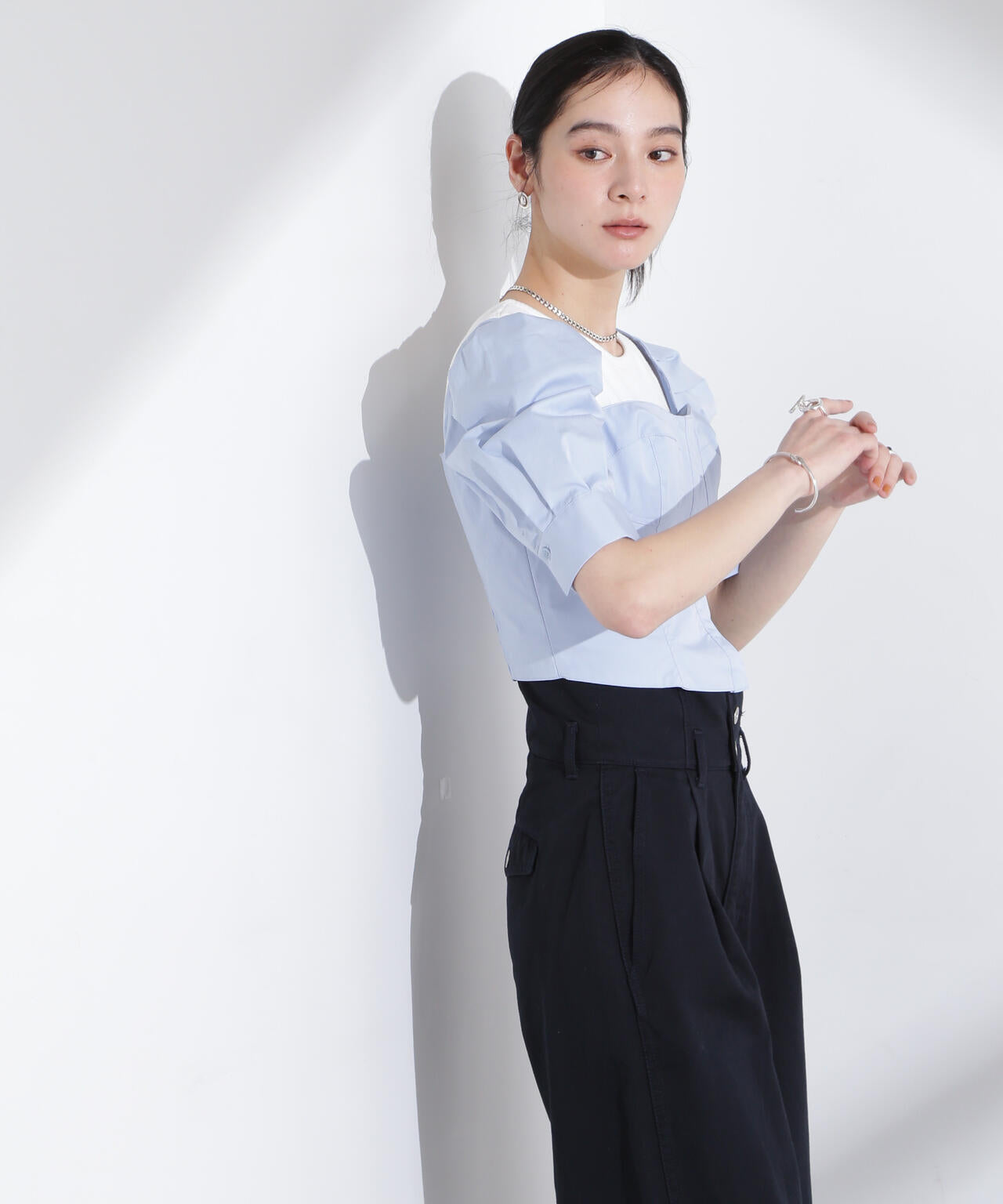 パフスリーブ ビスチェ トップス