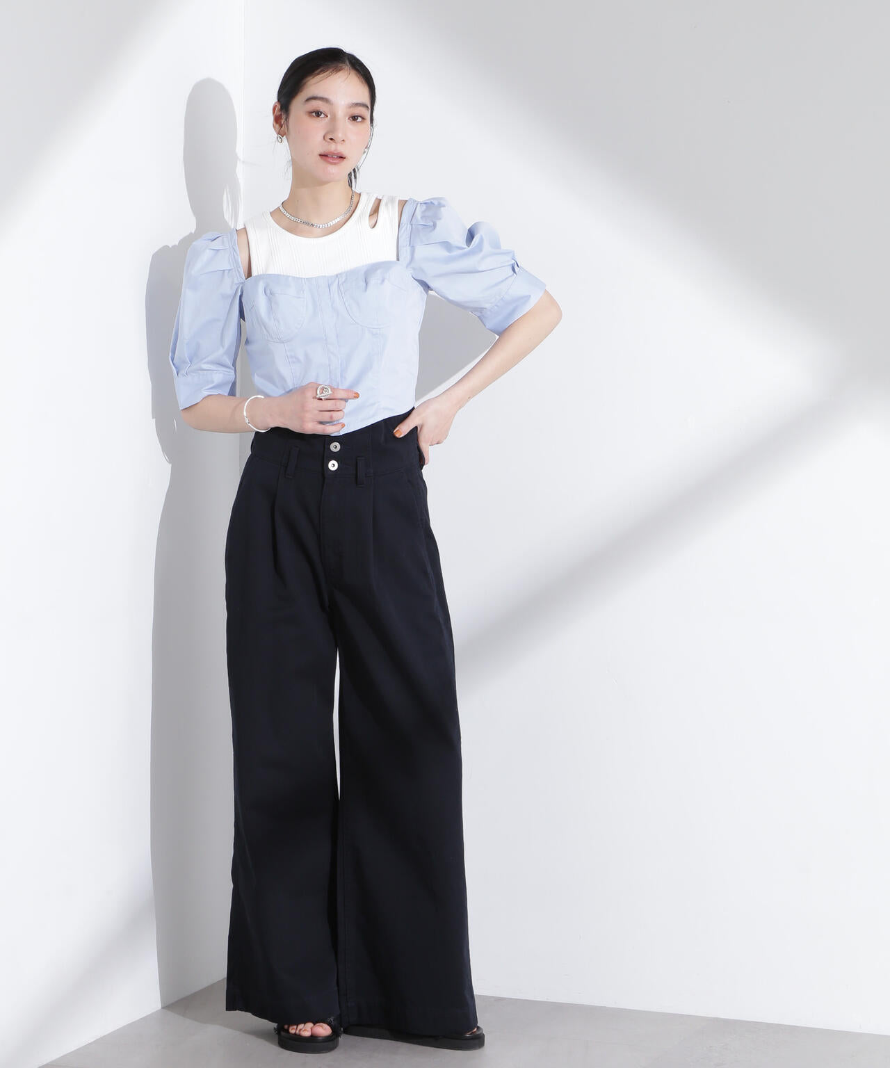 パフスリーブ ビスチェ トップス