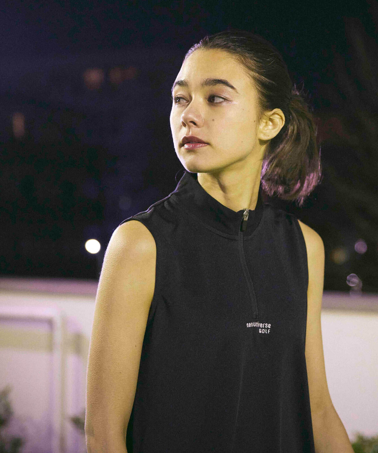 nano universe GOLF / ハーフジップワンピース