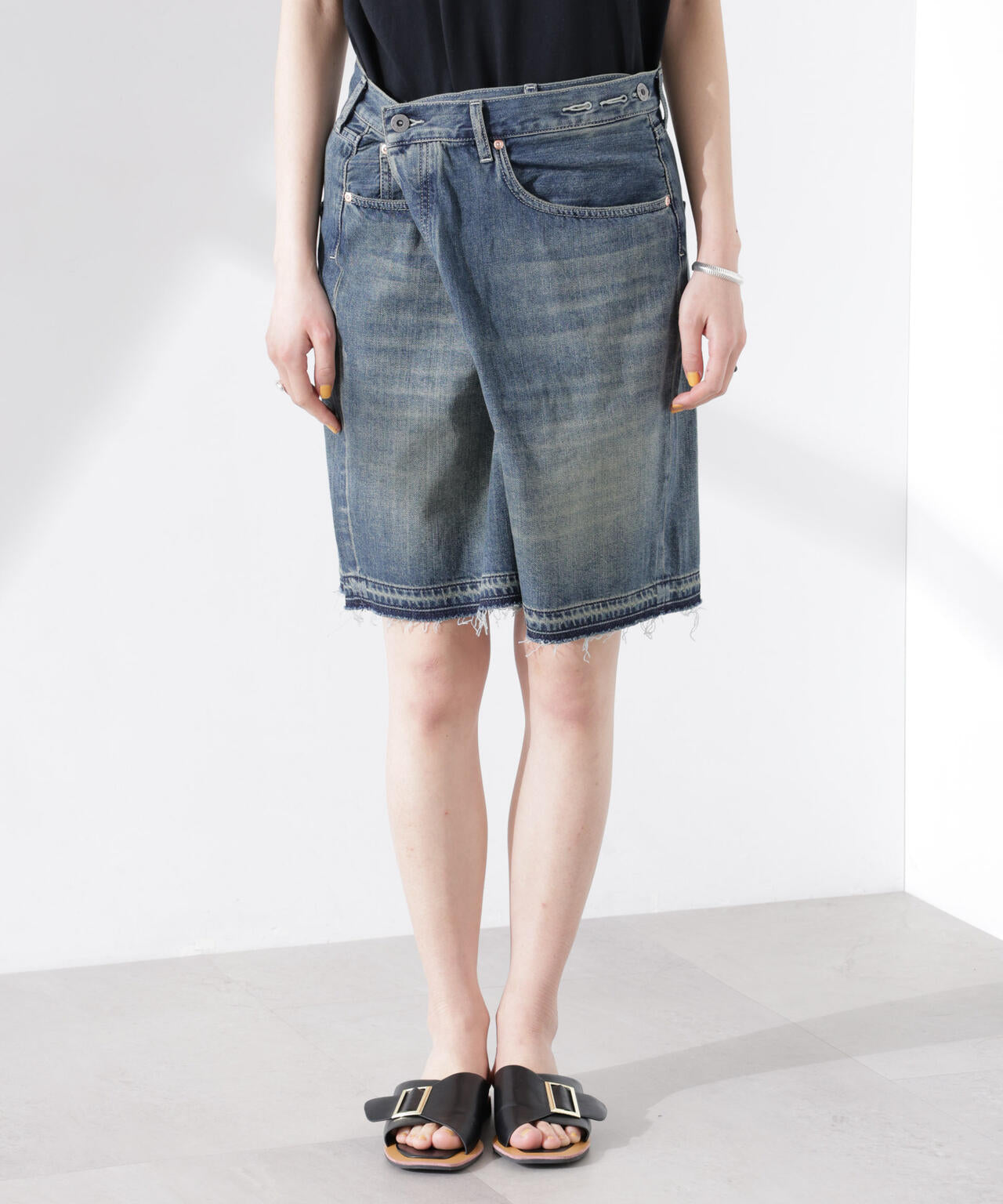 RhodolirioN / 5Pockets Huge Shorts - Denim
