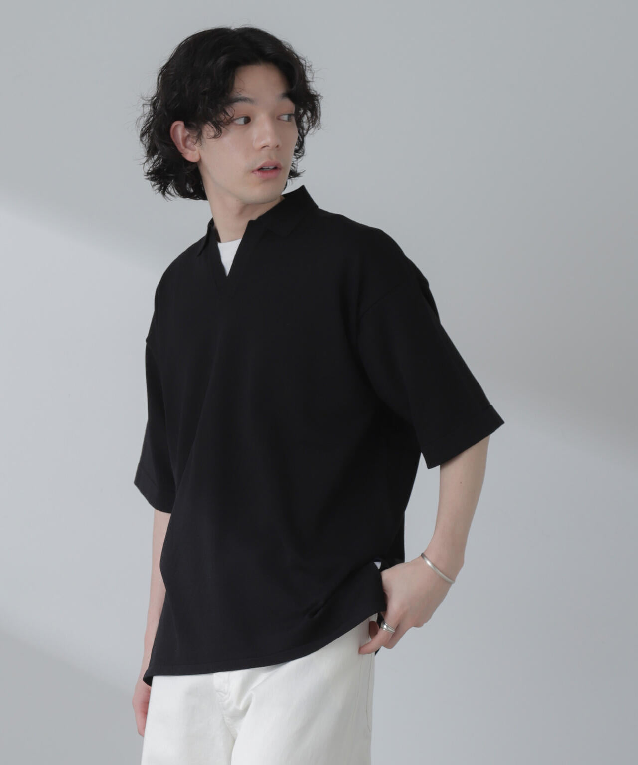 リラックス スキッパー ポロシャツ 半袖