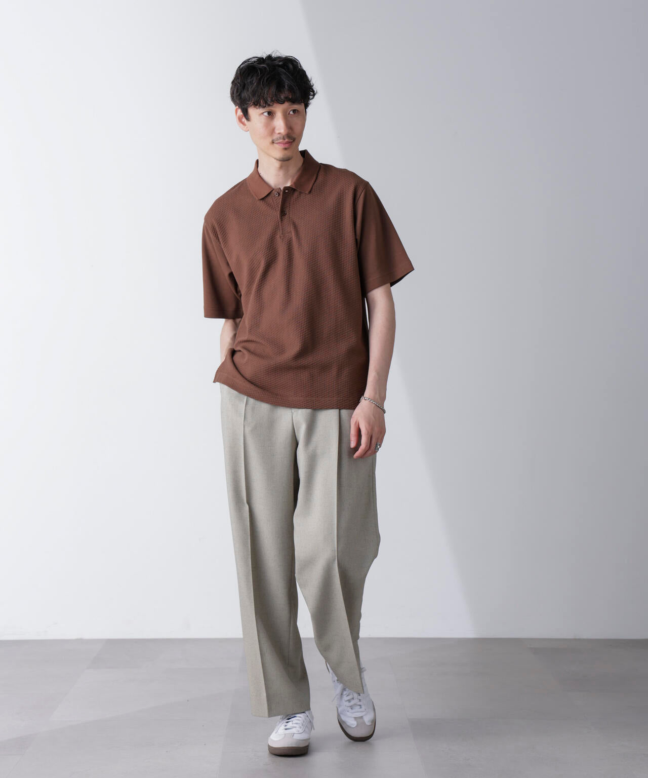 2トーン コンビ ポロシャツ 半袖