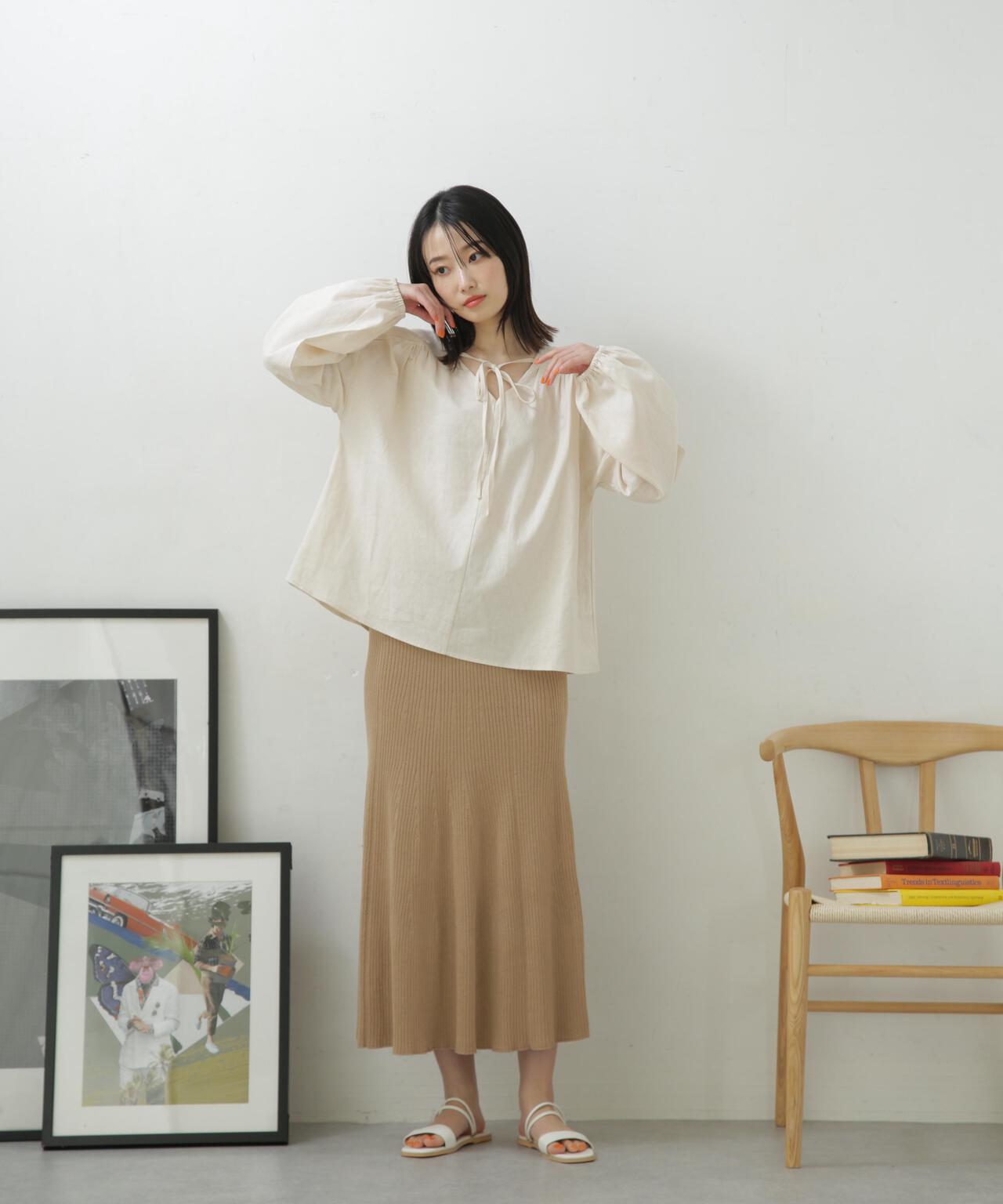 LB.04/リブフレアニットスカート